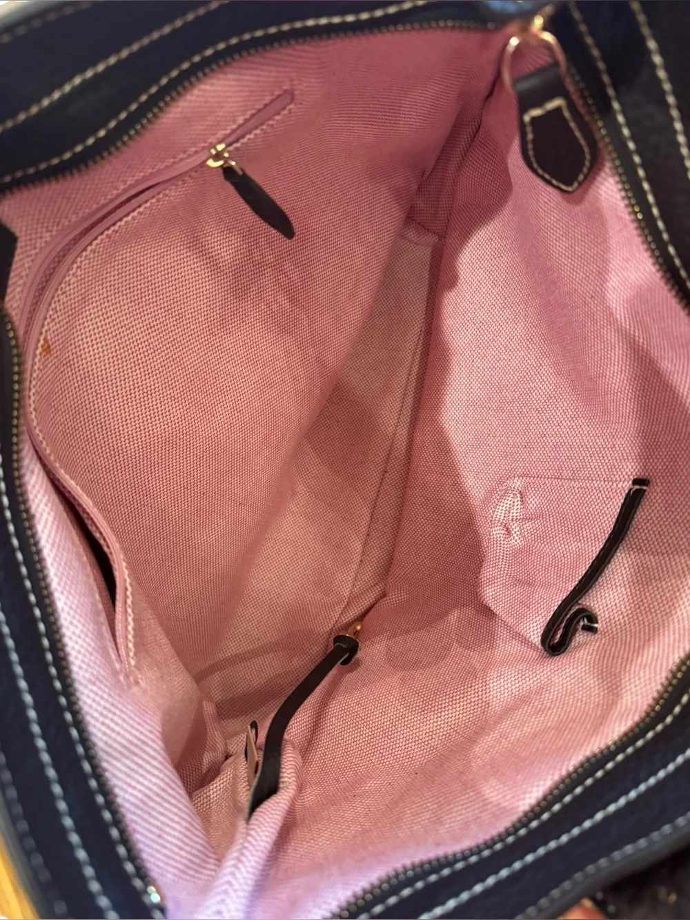 Dooney & Bourke Monogram Denim Tote w/matching wristlet/pouch - LIKE NEW Y2K - Picture 12 of 15
